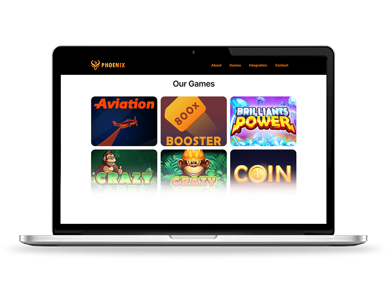 Mobile device showing slot game